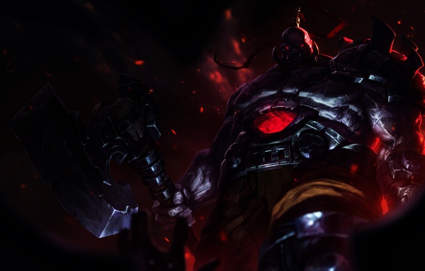 Огненный солдат из игры League of Legends