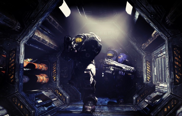 Десант на станции в игре Starcraft II