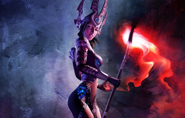 Маг с факелом, игра Sacred 2