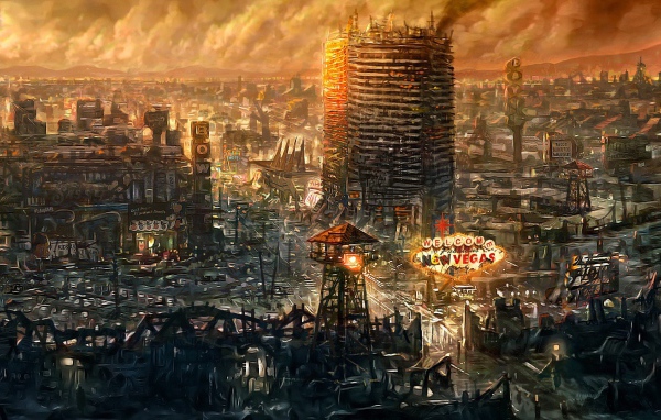 Панорама города в игре Fallout New Vegas