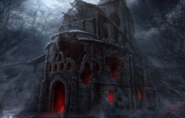 Разрушенная церковь в игре Diablo 3