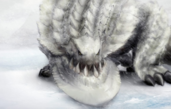 Снежный Уканлос из игры Monster Hunter
