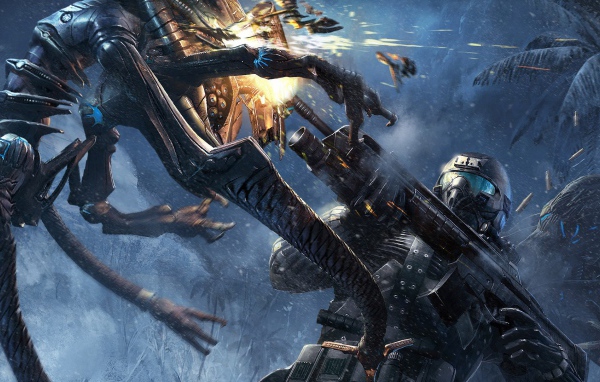 Сражение с монстром в игре Crysis 3