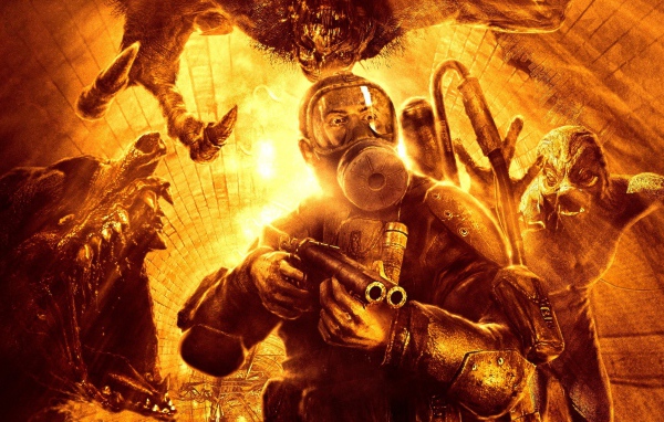 Сражение с монстрами в игре Metro 2033