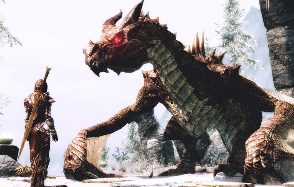 The dragon in the game The Elder Scrolls V Skyrim