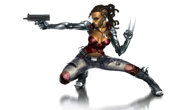 Девушка из игры Shadowrun Returns