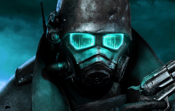 Герой игры Fallout New Vegas в голубых тонах