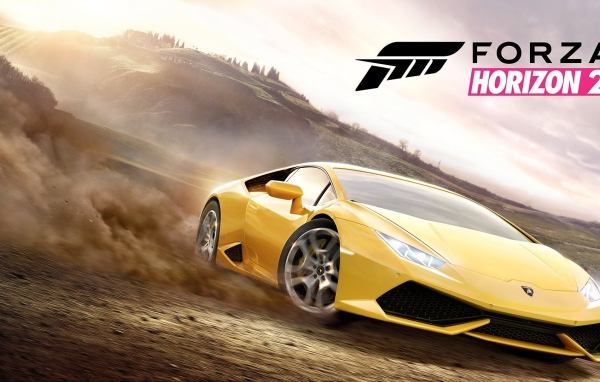 Желтый Ламборгини в игре Forza Horizon 2