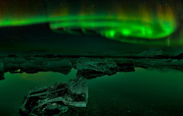 Зеленое северное сияние