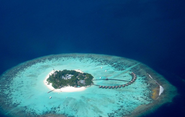 Остров в Полинезии, мелководье