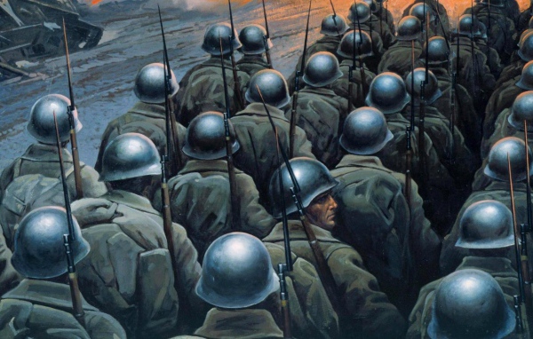 Солдаты идут на войну