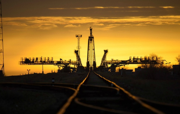 Космодром Байконур на закате