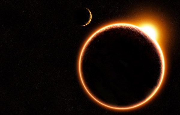 Земля заслоняет Солнце