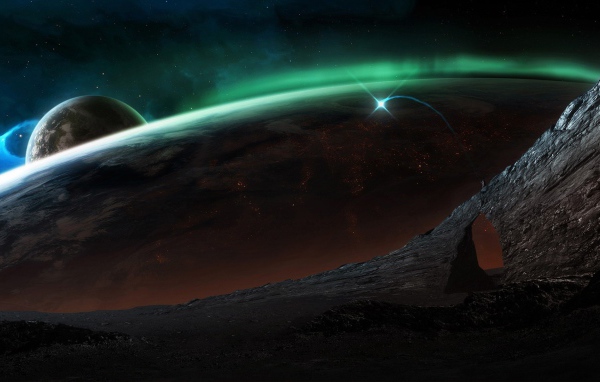 Вспышка на поверхности планеты