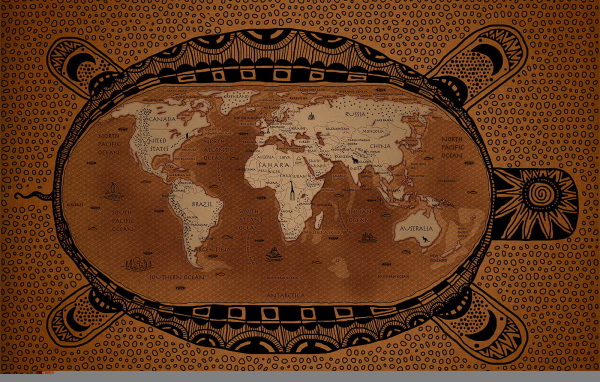 Планета Земля на черепахе