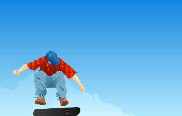 Прыжок на скейтборде