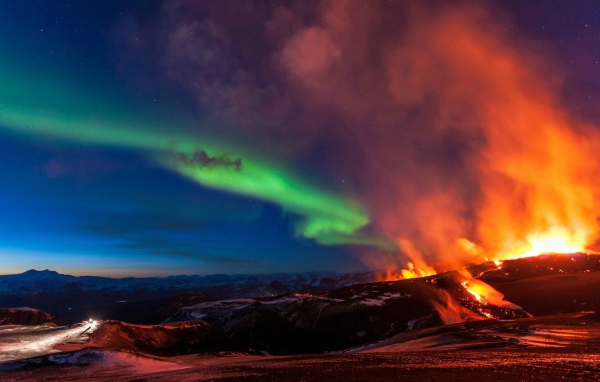 Извержение вулкана в Исландии