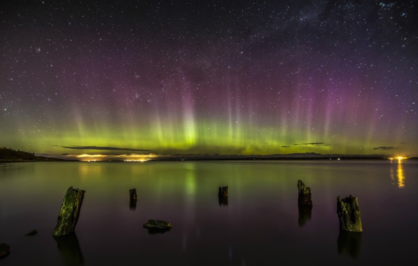Полярное сияние в Новой Зеландии