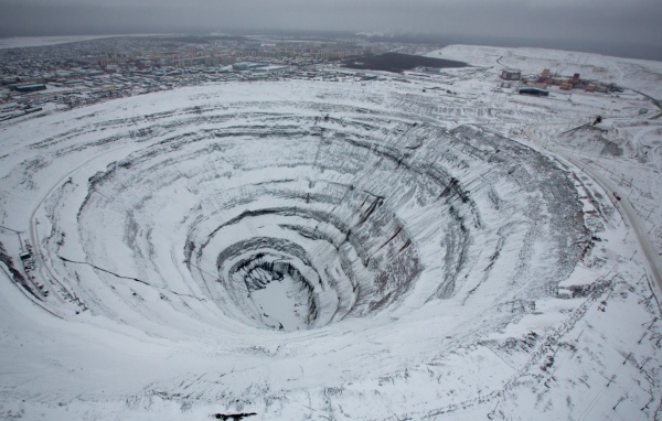 Карьер в городе Мирный,Якутия