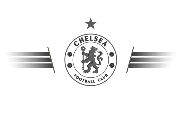 Футбольный клуб Челси, логотип серый на белом