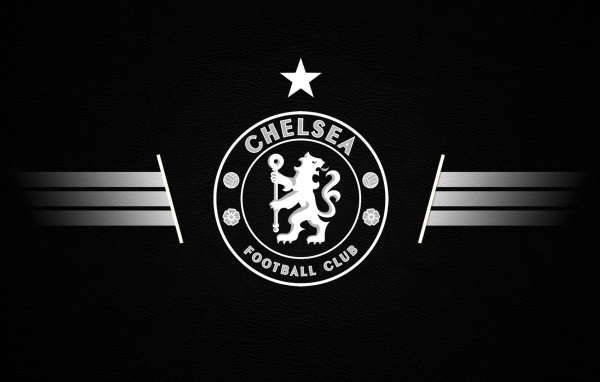 Футбольный клуб Челси, логотип  белый на сером