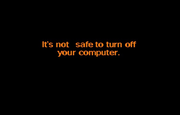 Выключать компьютер не безопасно