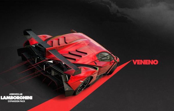 Красный спортивный Ламборгини в игре Driveclub
