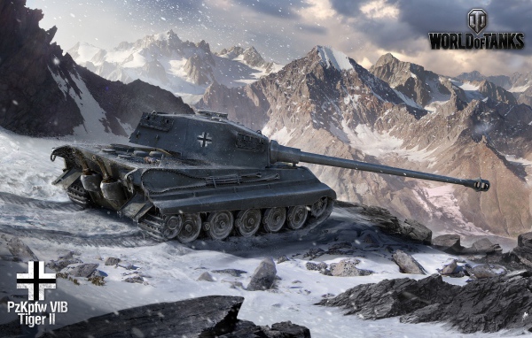 Tank stuck in the mountains in the game World of Tanks