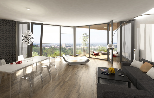 Черно белый дизайн квартиры