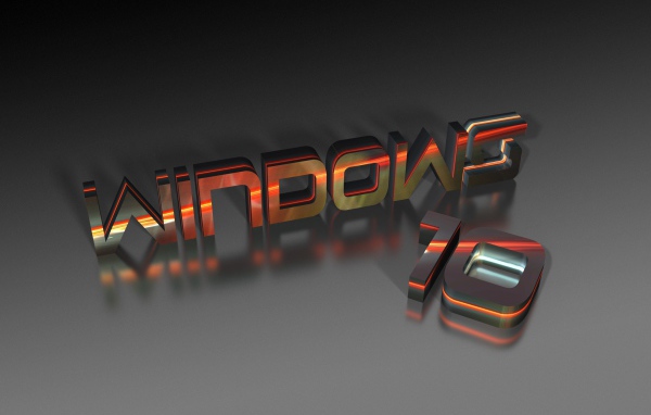 Надпись Windows 10, 3Д графика