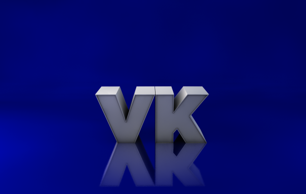 Белые буквы ВК, 3Д модель