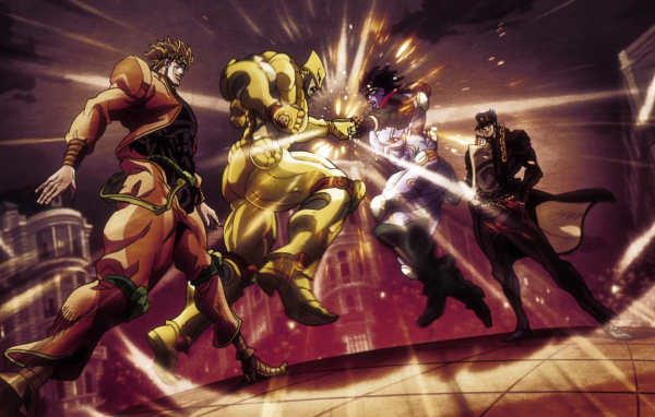 Схватка персонажей аниме Приключения Джоджо