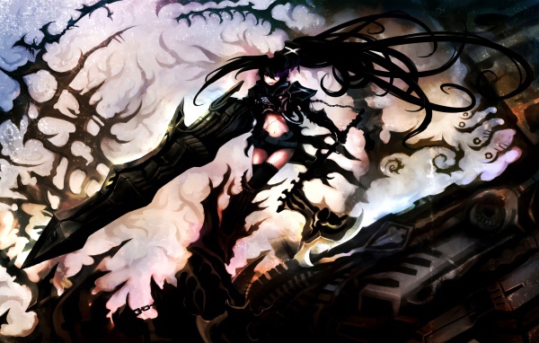 Девушка аниме Insane Black Rock Shooter