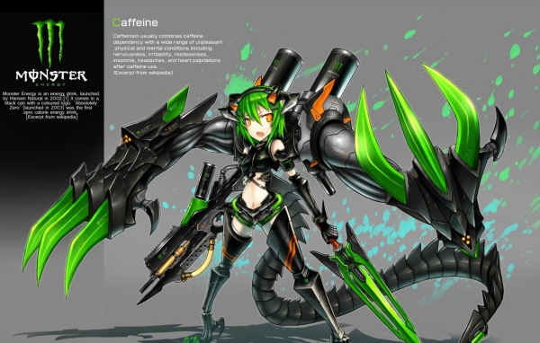 Девушка аниме Monster Energy