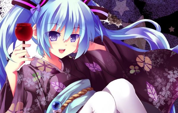 Аниме девушка с бокалом в руке