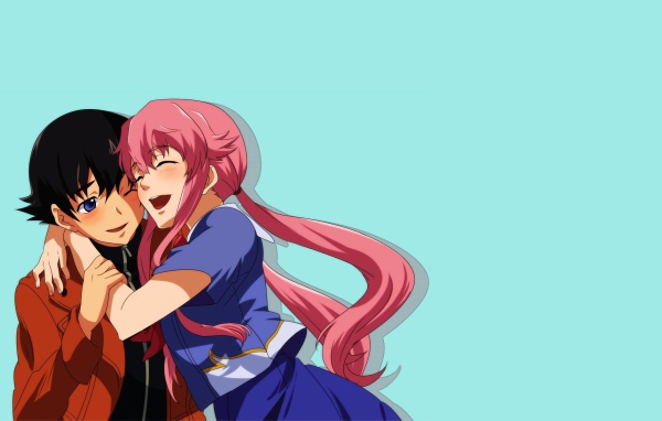 Парень и девушка из аниме Яндере