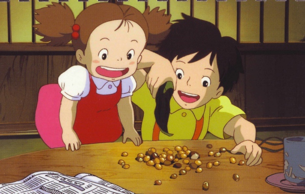 Мальчик и девочка в аниме Мой сосед Тоторо