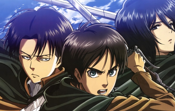 Парни из аниме Вторжение гигантов