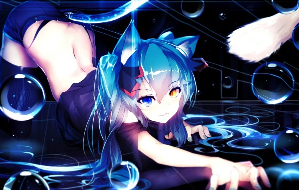 Диджей аниме среди мыльных пузырей