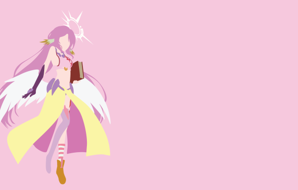 Джибрил на розовом фоне, аниме Игра на выживание