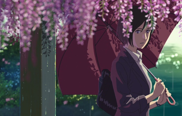 Девушка из аниме Сад изящных слов