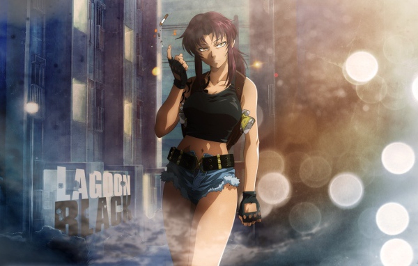 Девушка из аниме Пираты «Чёрной лагуны»