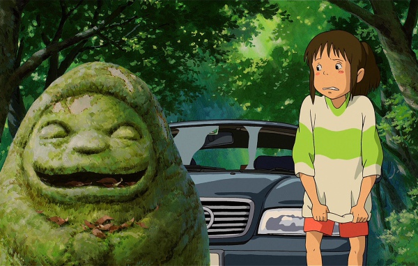 Девочка у идола в аниме Унесённые призраками