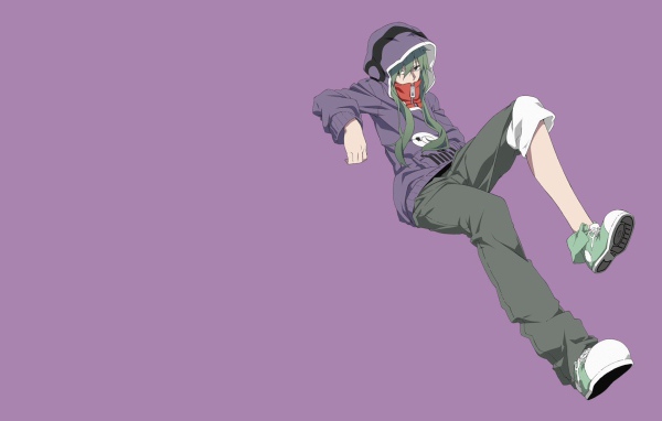 Девушка на фиолетовом фоне, аниме Kagerou Project