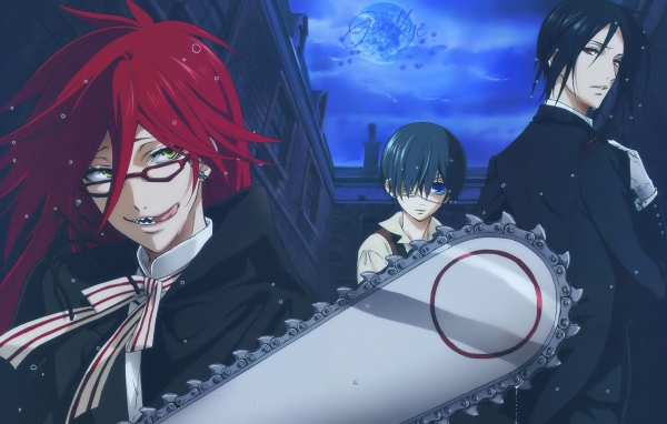 Девушка с цепной пилой из аниме Тёмный дворецкий