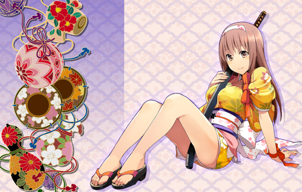 Девушка с катаной в аниме Onigirl