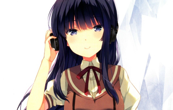 Девушка в наушниках в аниме Метод Небес