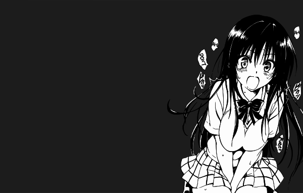 Котегава Уи на сером фоне, аниме Любовь и прочие неприятности