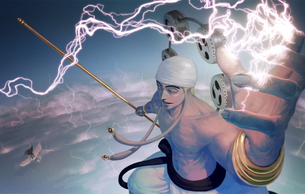 Властитель молний Энель из аниме Большой куш