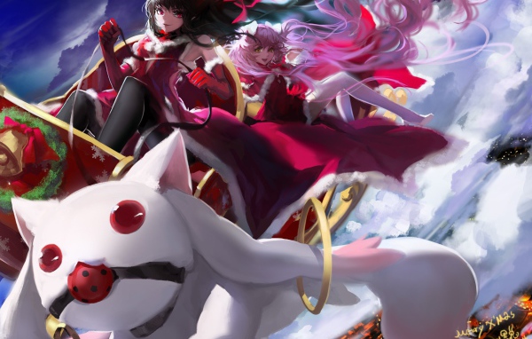 Волшебный кот из аниме Девочка-волшебница Мадока